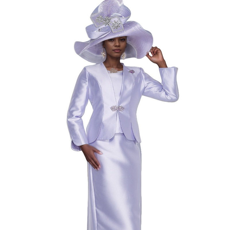 Simply Satin 3PC Suit Lilac 8
