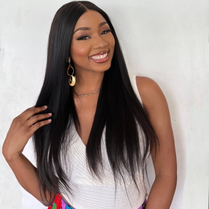 22 Inches=$159.9 | 180% Density Bone Straight  Glueless 5×5 Closure HD Lace Lace Wig 22 inches