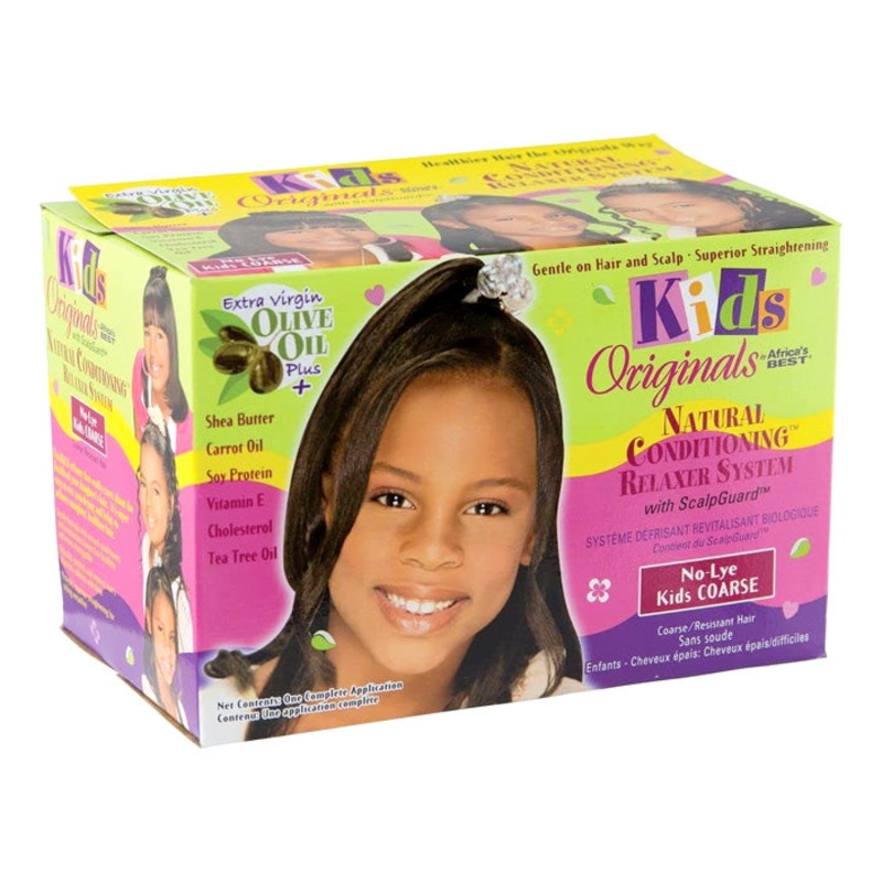 Africa’s Best KIDS ORGANICS No-Lye Conditioning Relaxer System Kit (Regular/Coarse) Coarse – 56200
