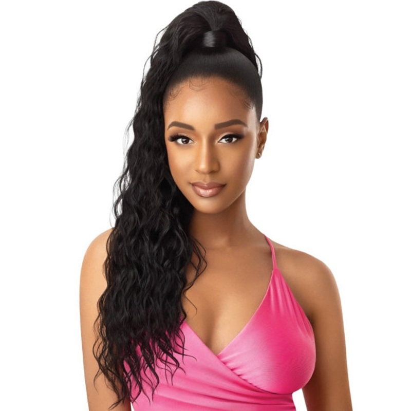 Outre Pretty Quick Wrap Around Ponytail – NATURAL WAVE 28″ 1