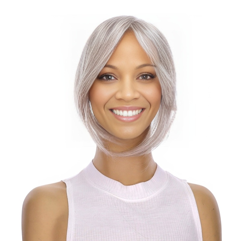 9″ Fringe Topper Snow Grey