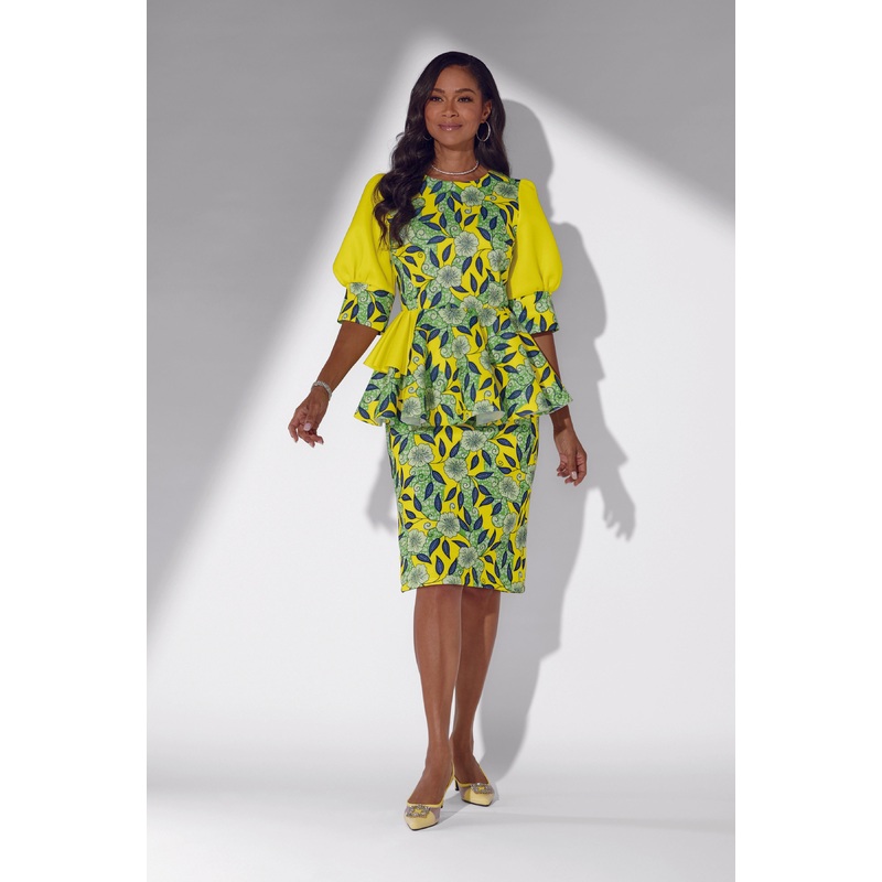 Modern Garden 2-Pc. Skirtset by Studio EY YELLOW MULTI 1X