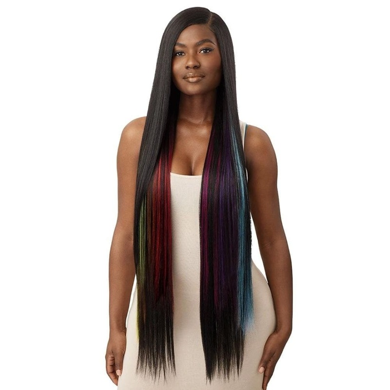 Outre Color Bomb Synthetic HD Lace Front Wig – Miraj 1 JET BLACK