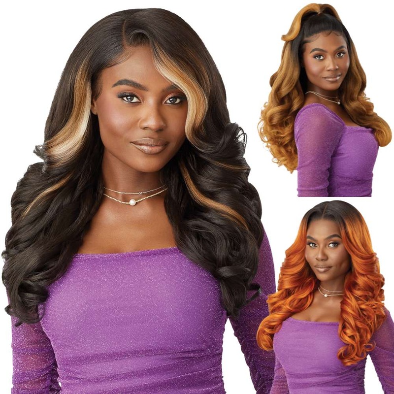 Outre Perfect Hairline Swoop Series 13X4 HD Lace Frontal Wig – Swoop 10 1 JET BLACK