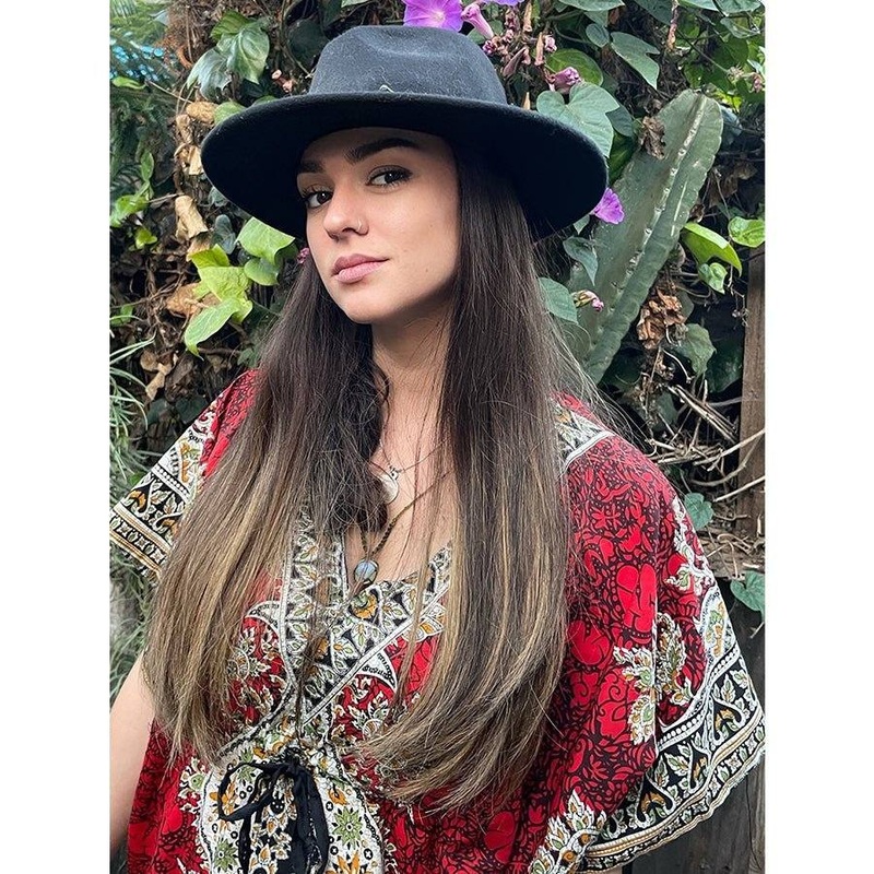 24″ HatFall Wig Dark Brown Balayage