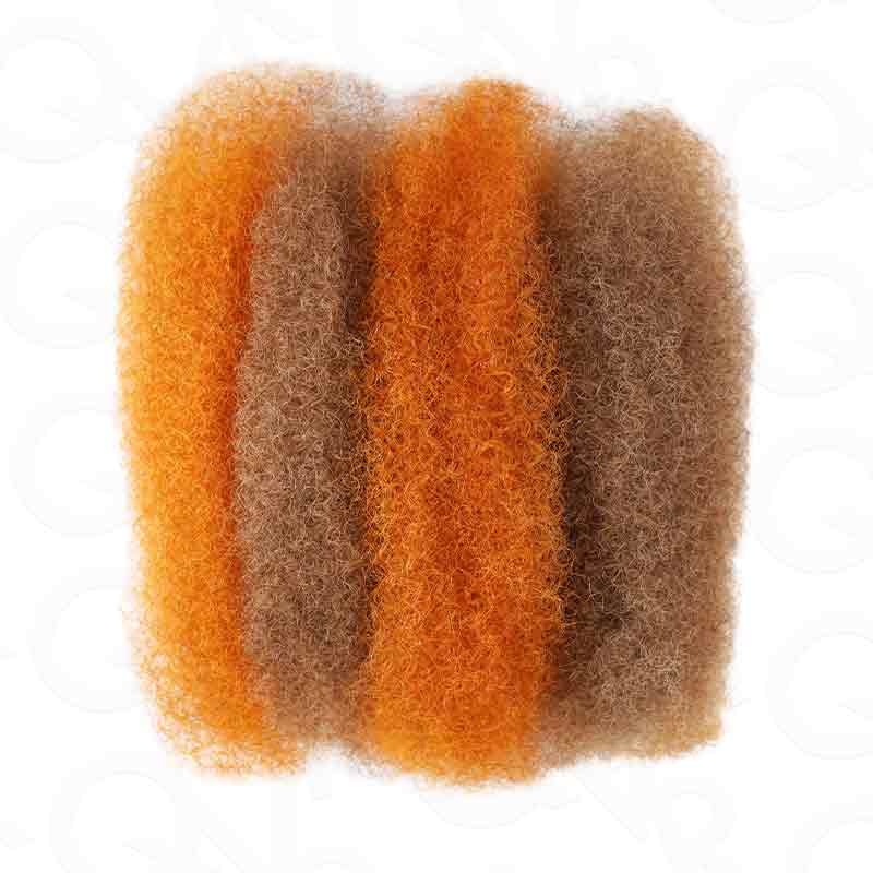 B3G1|Two Colors #6/SOrange4 Afro Kinky Bulk Human Hair Two Colors #P6/SORANGE4 10” 3 Packs + 1 Free Packs (Total 4 Packs)