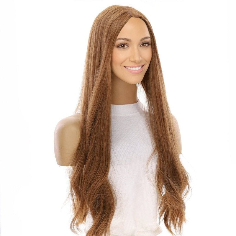 26″ Divine Lace Top Wig Strawberry Blonde Zig Zag Lace Front