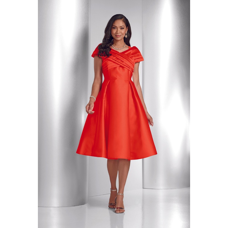 Fabulous Folds Glam Fit-and-Flare Dress by EY Boutique POPPY 18W