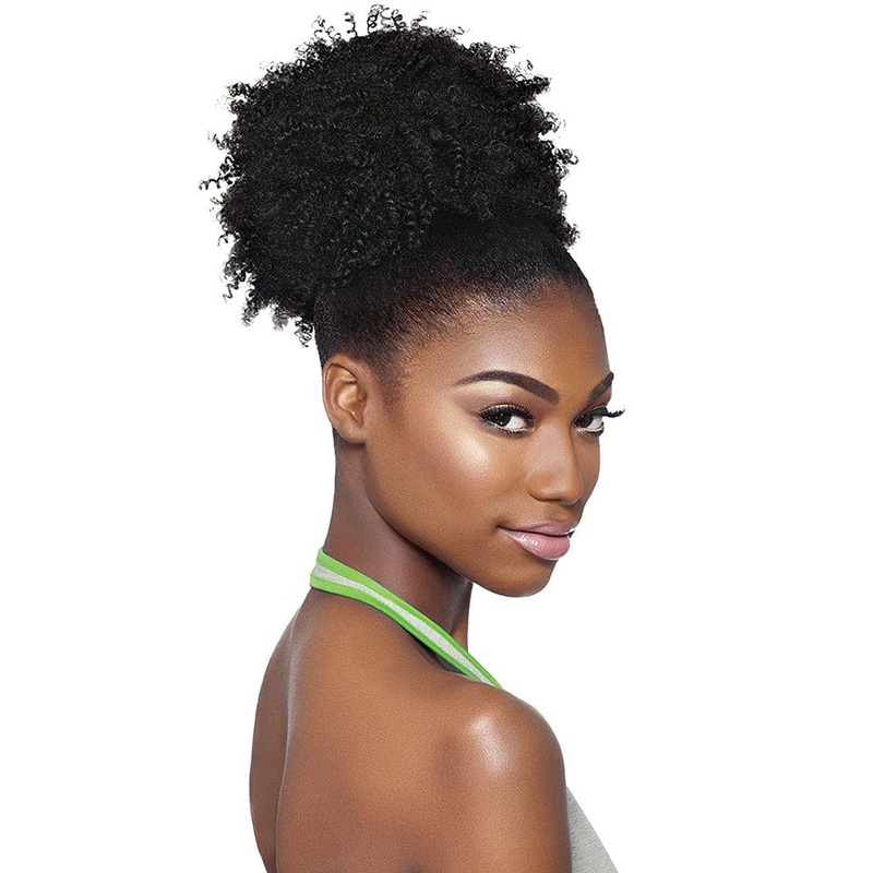 Outre Synthetic Drawstring Ponytail – 4C Coily 1 JET BLACK