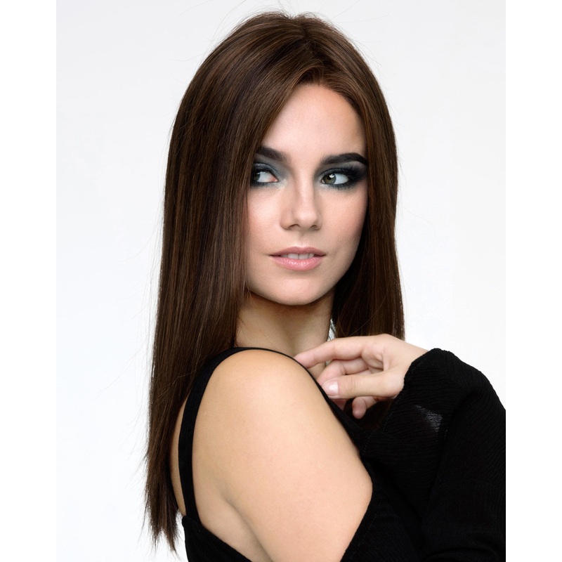 Veronica (Exclusive) | Monofilament Human Hair Blend Wig by Envy Amaretto N Cream