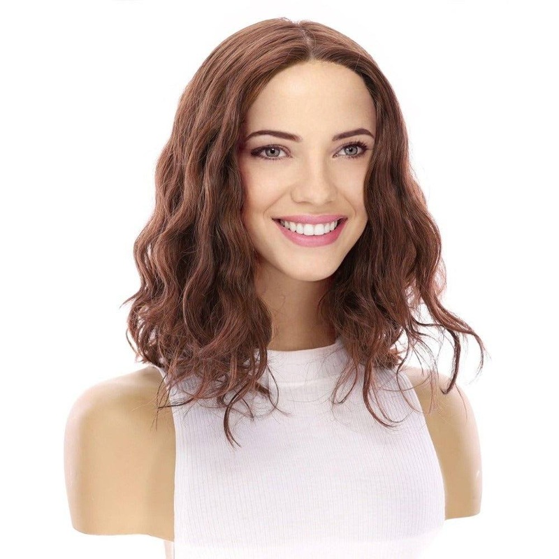 13″ Victoria Silk Top Wig Auburn Wavy Zig Zag Lace Front