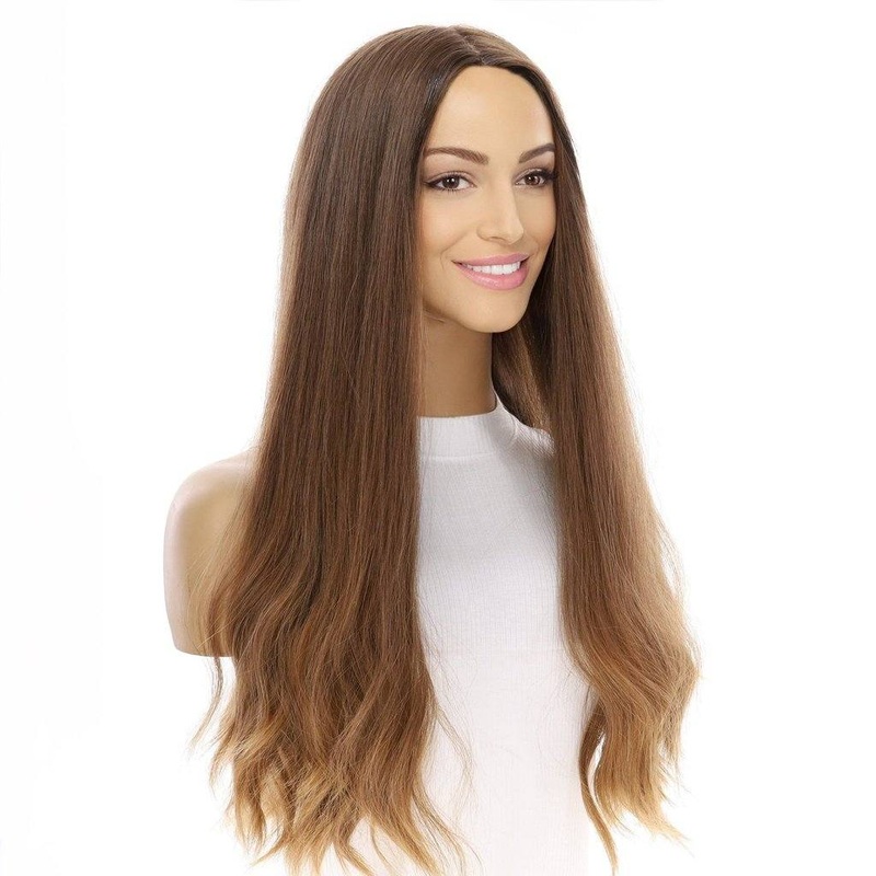 24″ Luxe Silk Top Wig #10 Neutral Light Brown Zig Zag Lace Front