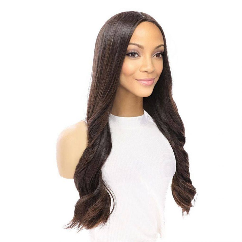 24″ Luxe Silk Top Wig #4 Dark Brown Zig Zag Lace Front