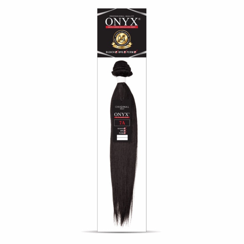 Onyx 7A 100% Brazilian Virgin Remi Human Hair Weave Bundle – STRAIGHT 10/26″ 10 NATURAL