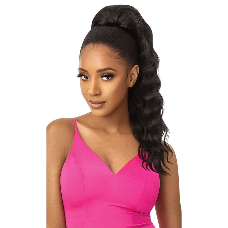 Outre Pretty Quick Synthetic Ponytail – Ani 1 JET BLACK