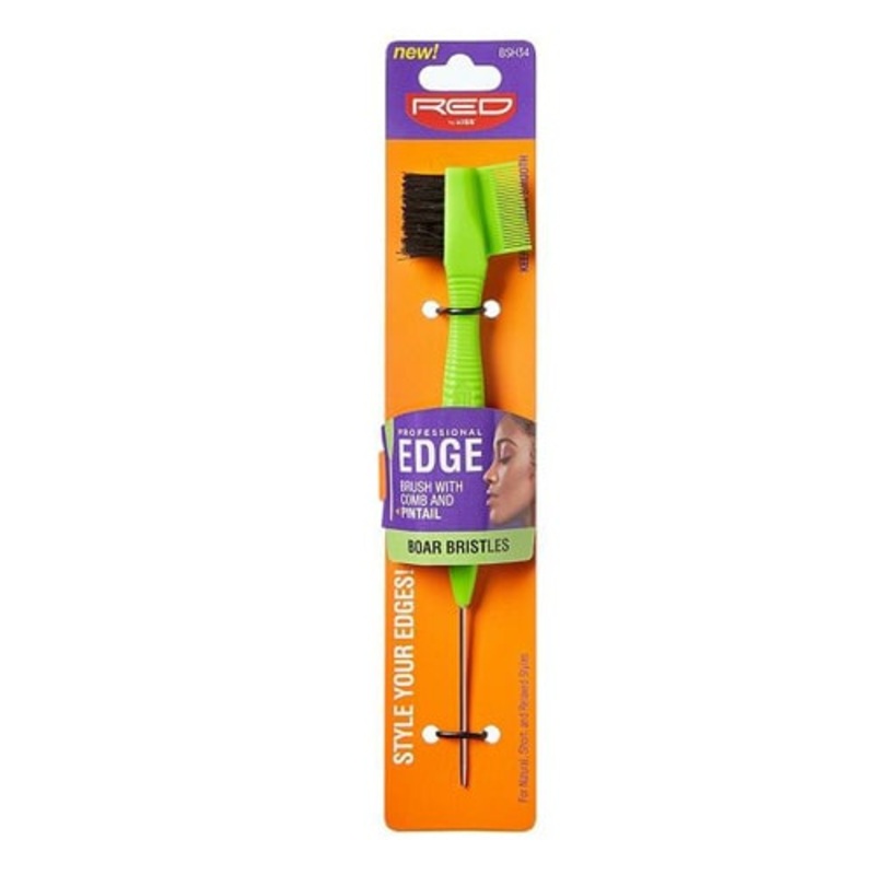 Red By Kiss Professional Edge Brush Boar Fixer with Pintail BSH34
