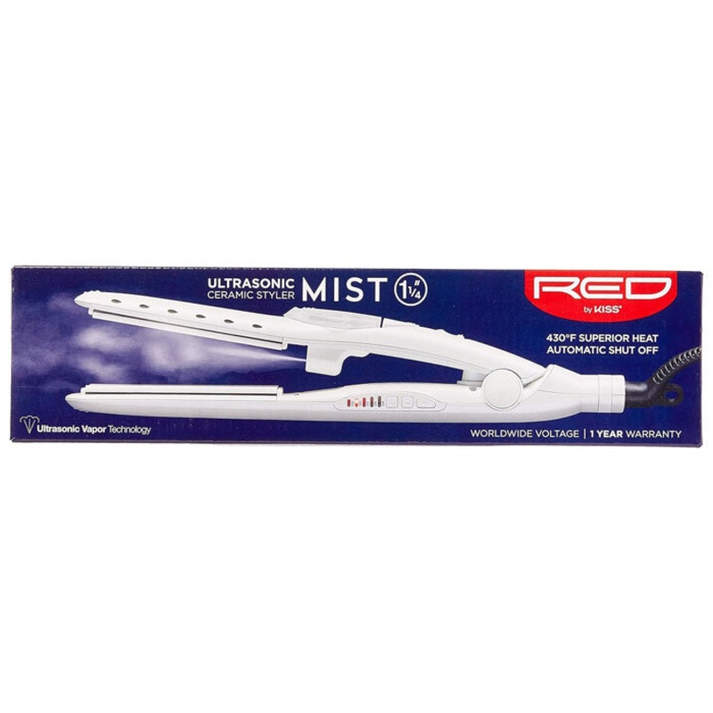 Red by Kiss Ultrastonic Ceramic Styler Mist 1 1/4″ 1 1/4″