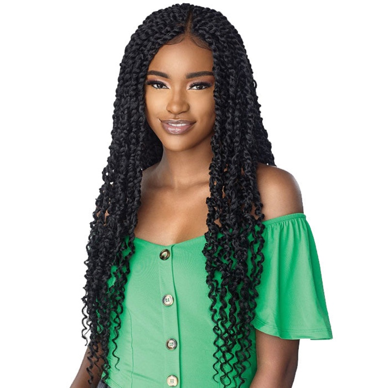 Sensationnel Cloud 9 Swiss Lace 100% Hand-Braided 4×4 Lace Part Wig – PASSION TWIST 28″ 2