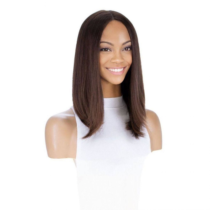 16″ Divine Luxe Lace Top Wig #6 Neutral Medium Brown Zig Zag Lace Front