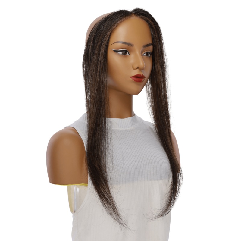 16″ Hairline Topper #Soft Black w/ Highlights 3 cm