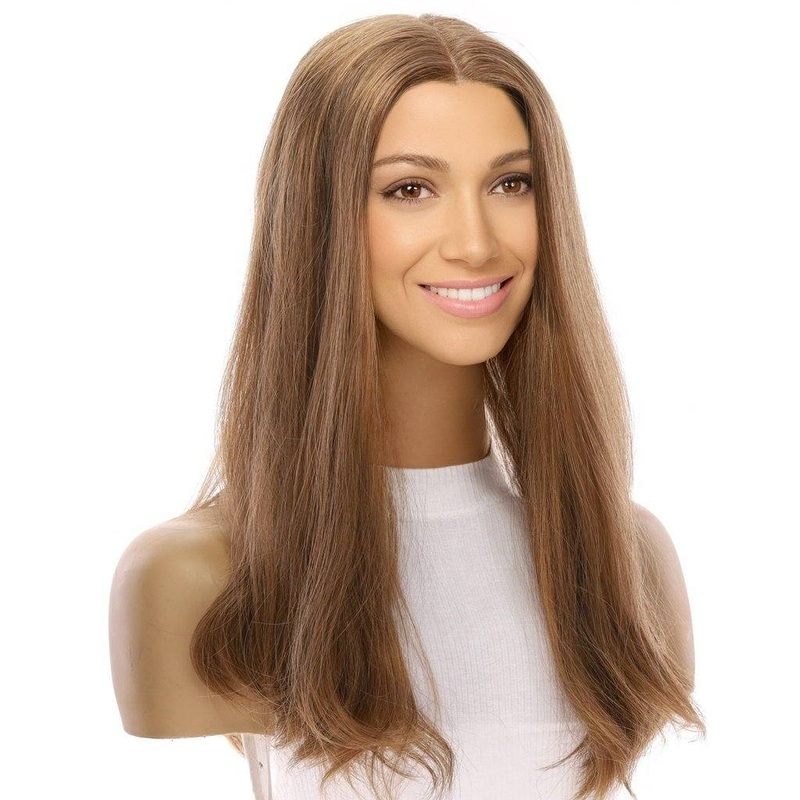 20″ Divine Luxe Lace Top Topper #14 Warm Dark Blonde Zig Zag Lace Front