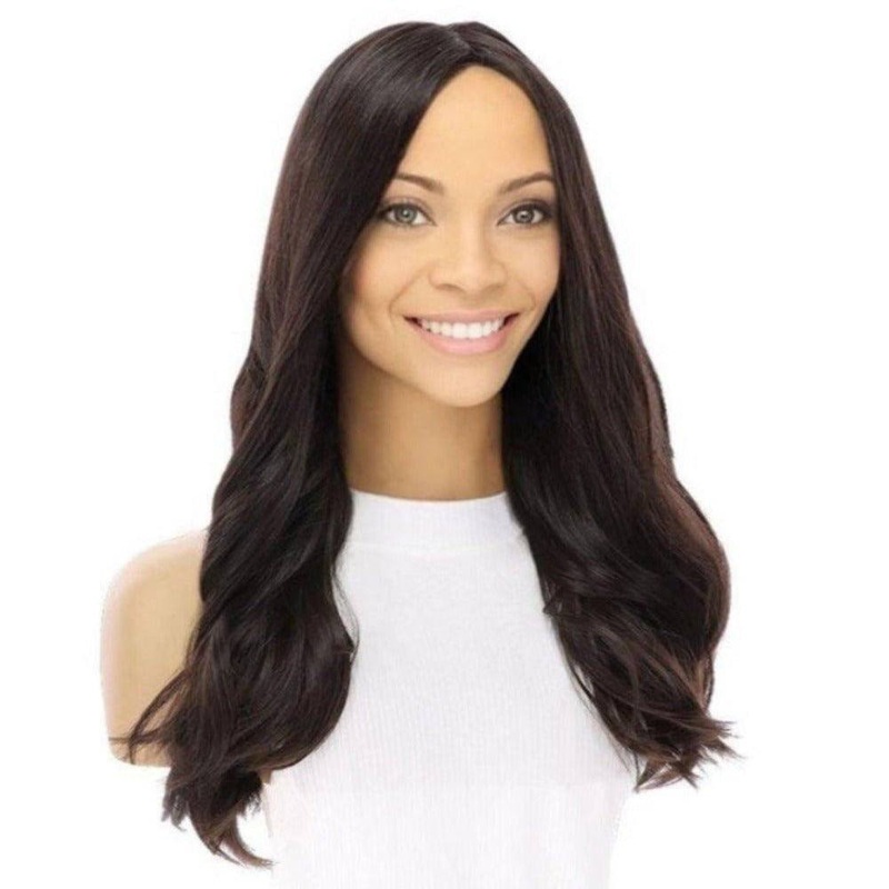 20″ Luxe Silk Top Wig #2 Neutral Dark Brown Zig Zag Lace Front