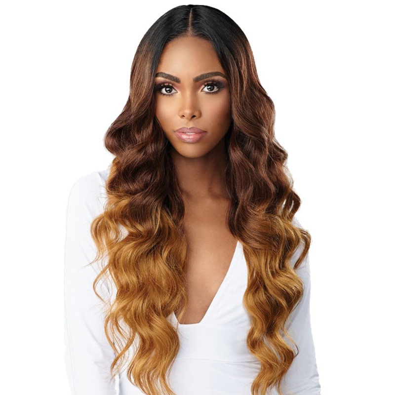 Sensationnel Human Hair Blend HD Butta Lace Front Wig Ocean Wave 30″ 1