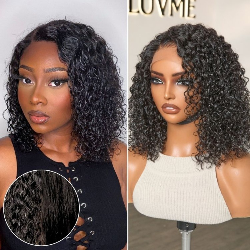 Weekly Special | Wet and Wavy 5×5 Closure Pre-Cut Lace Water Wave Wig Glueless Side Part Human Hair Wig Breathable Cap 12