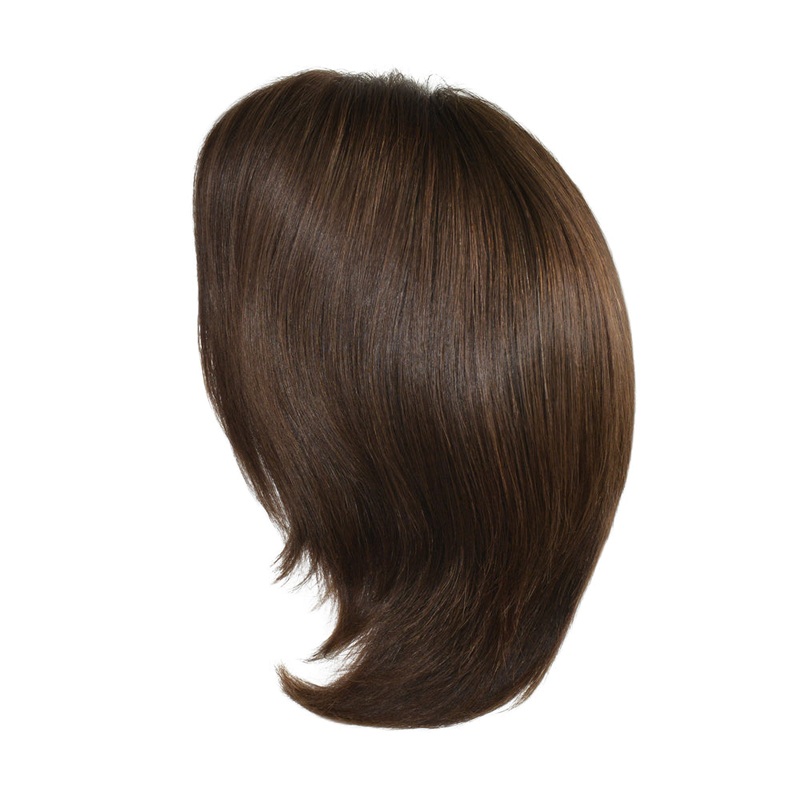 Brown Medical Wig with French Lace Front, Fine Mono Top & Fine Mesh  European Hair 6″
