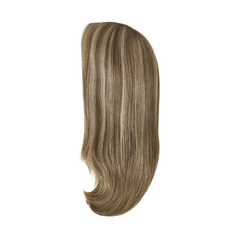Brown with Light Blonde and Dark Brown Highlights Welded Lace Medical Wig: