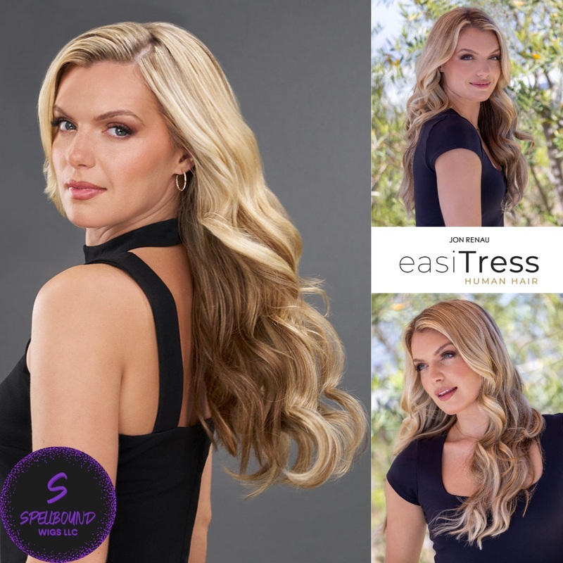 easiHalo 22″ Human Hair Halo Hairpiece – easiTress Human Hair Collection by Jon Renau 1B