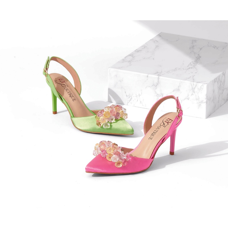 Petals ‘n’ Gems Slingback by EY Boutique PINK 11M
