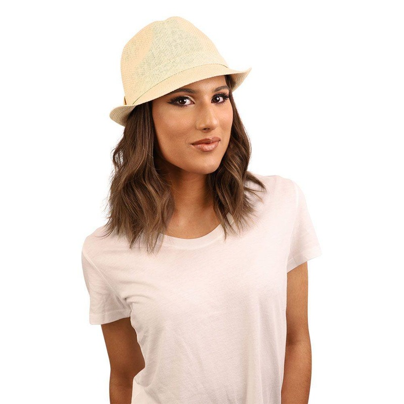 16″ HatFall Wig Medium Brown Balayage Open Wefted