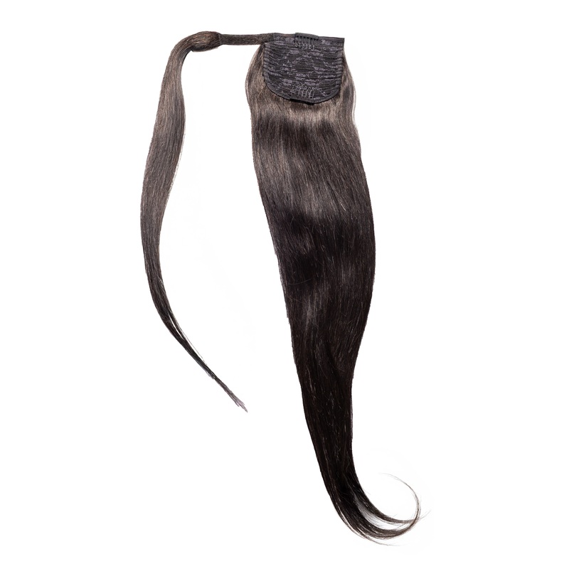 1B Black Ponytail Wrap 22″