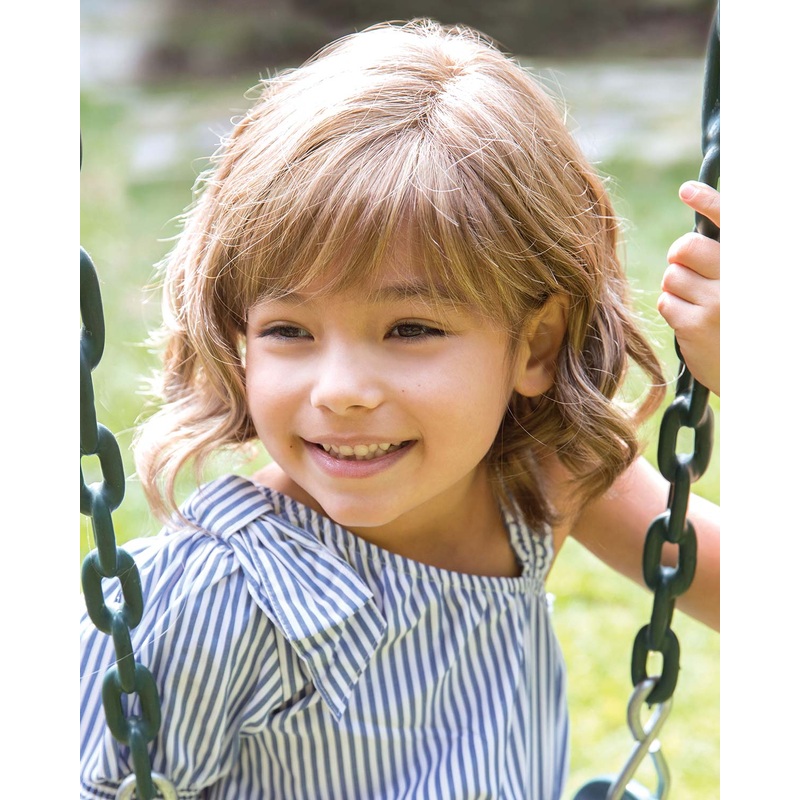 Elsie | Kids Lace Front & Monofilament Part Synthetic Wig by Amore Cappucino