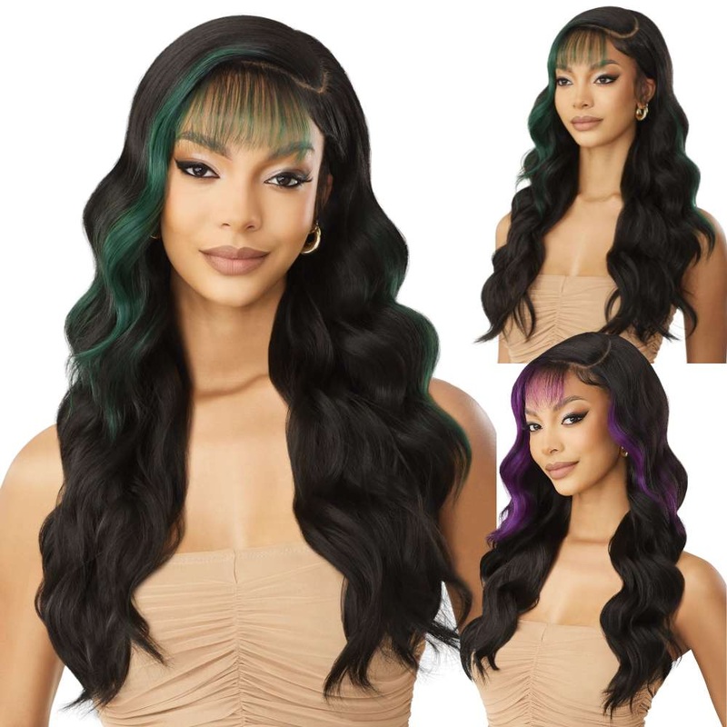 Outre Synthetic SleekLay Part Lace Front Wig – Nailani 1 JET BLACK