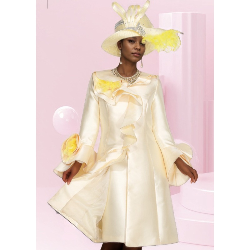 Ravishing Ruffles Jacket Dress Banana 8
