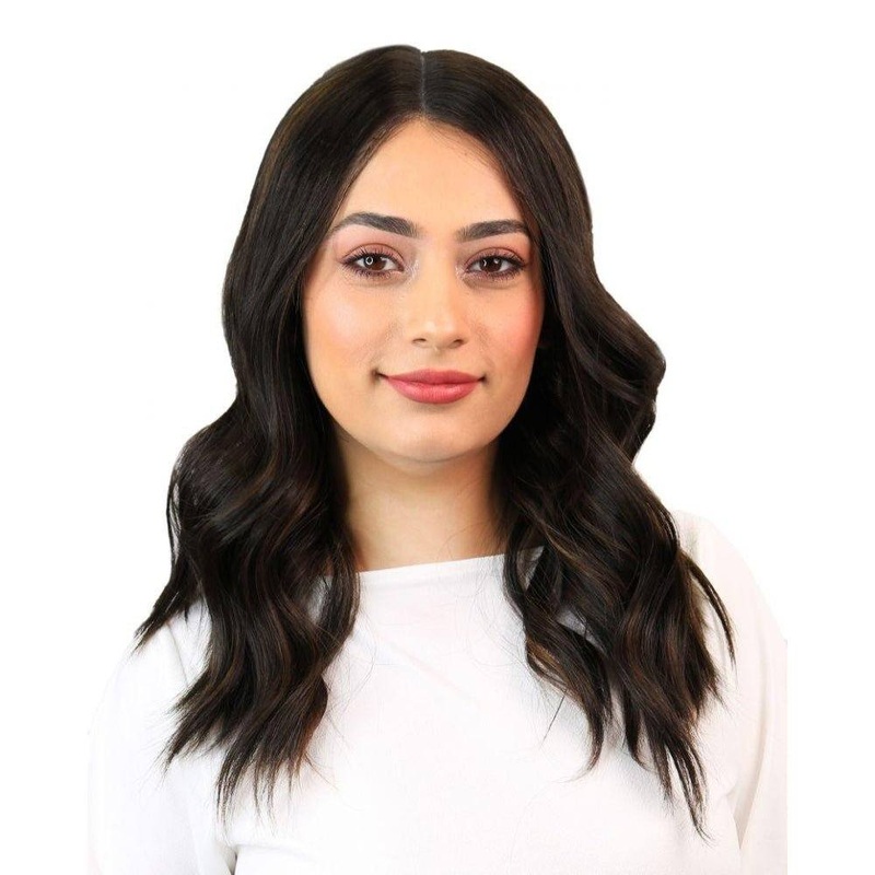 20″ Divine Lace Top Wig Natural Black Zig Zag Lace Front