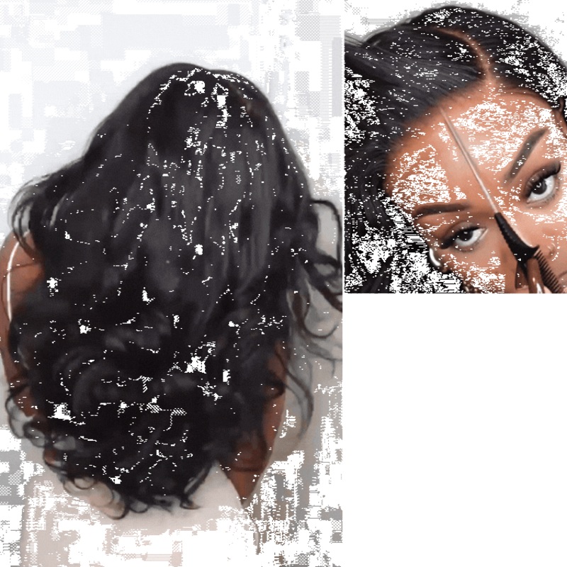 AiryFit Scalp Care Wigs – Deep Parting Loose Body Wave Human Hair Wig 11×6 Frontal HD Lace Glueless Wig Natural Black 14 No