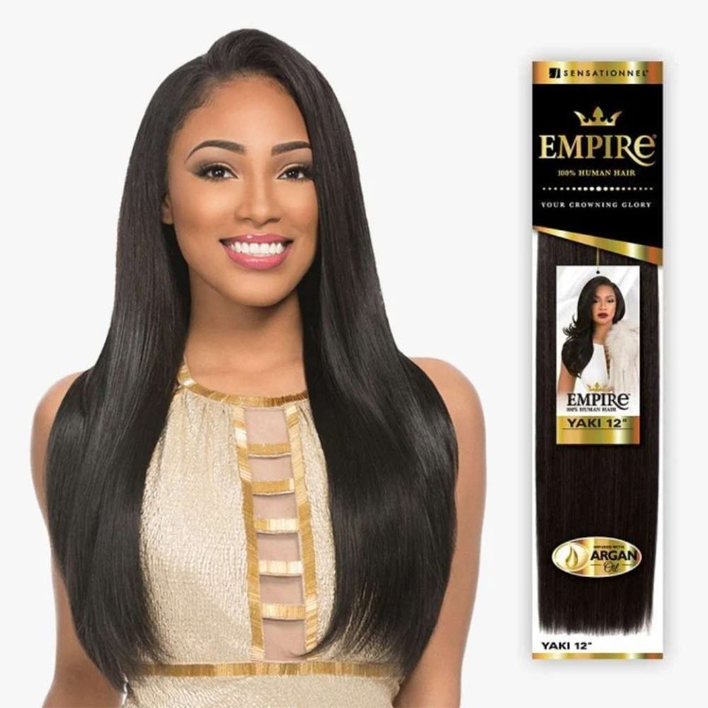 Sensationnel Empire 100% Human Hair Weave – Yaki 10″ 1 JET BLACK
