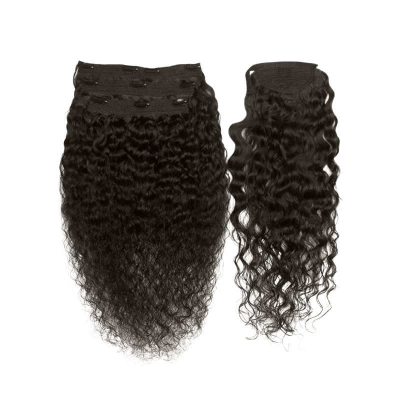Water Wave Half Up Half Down Ponytail 14″