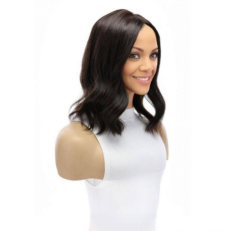 14″ Emerald Silk Top Topper Dark Brown 5 x 6″