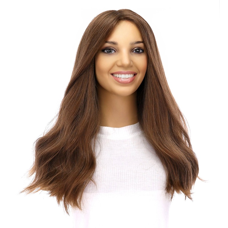 20″ Luxe Silk Top Wig #10 Neutral Light Brown Zig Zag Lace Front