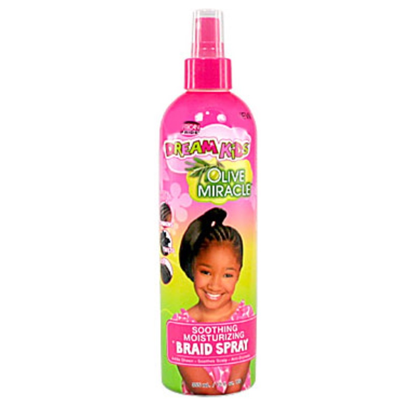 African Pride Dream Kids Olive Miracle Soothing Moisturizing Braid Spray 12 oz
