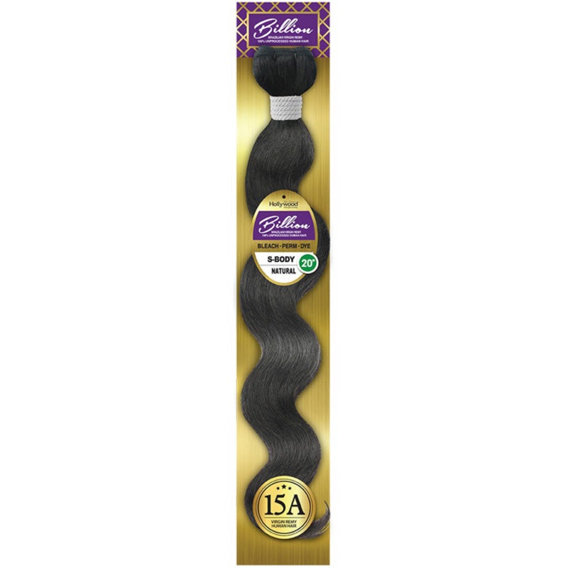 Hollywood Billion 15A 100% Unprocessed Human Hair Weave – S-BODY 10 NATURAL