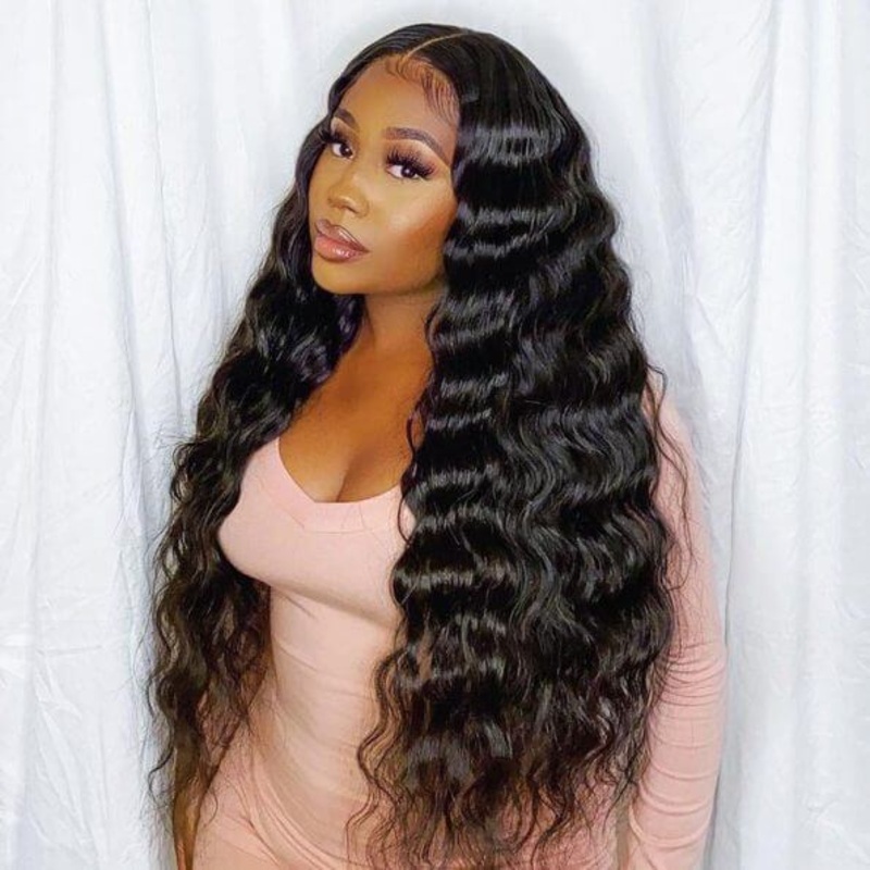 Loose Deep Wave Lace Front Wigs Human Hair 5*5/13*4/13*6 HD Lace Glueless Crimped Wig with Pre Plucked 16 4×4 Lace 150%