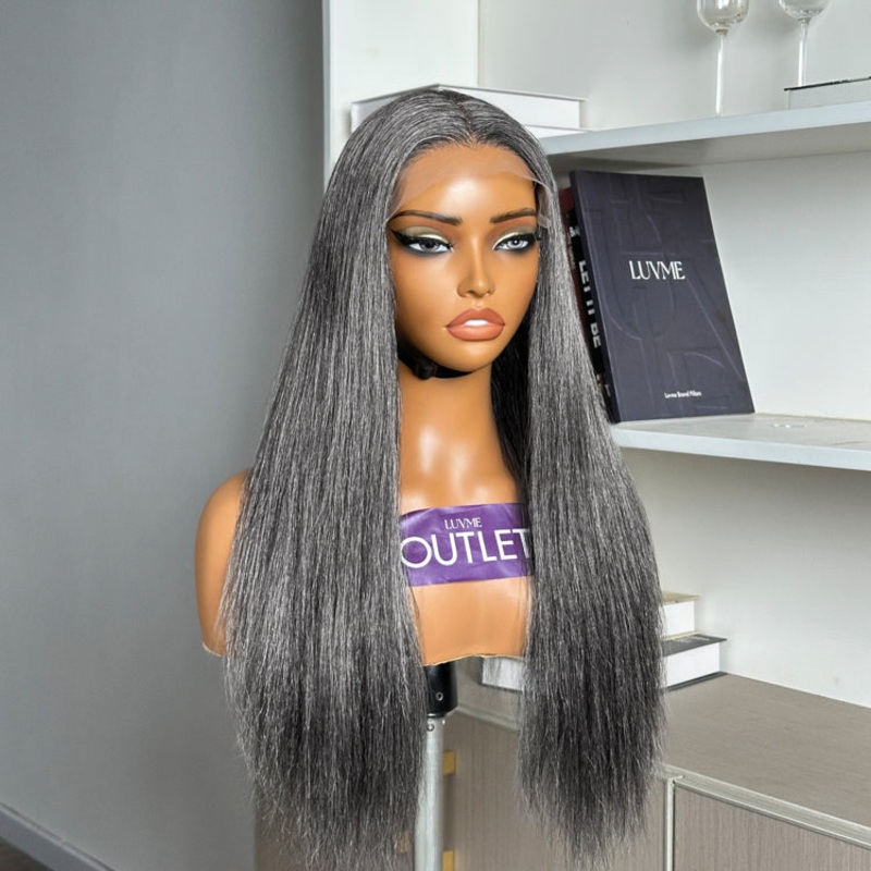 Special Deal  | Salt and Pepper Straight Glueless Minimalist HD Lace Wig 12
