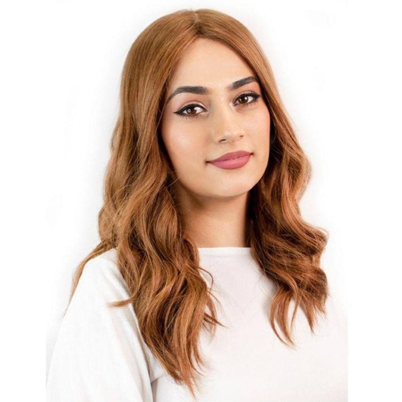 20″ Princess Silk Top Wig Copper Zig Zag Lace Front