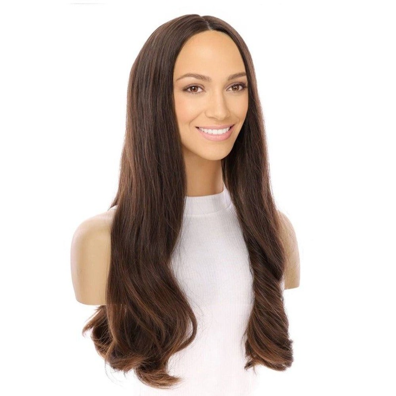 24″ Luxe Silk Top Wig #6 Medium Brown Zig Zag Lace Front