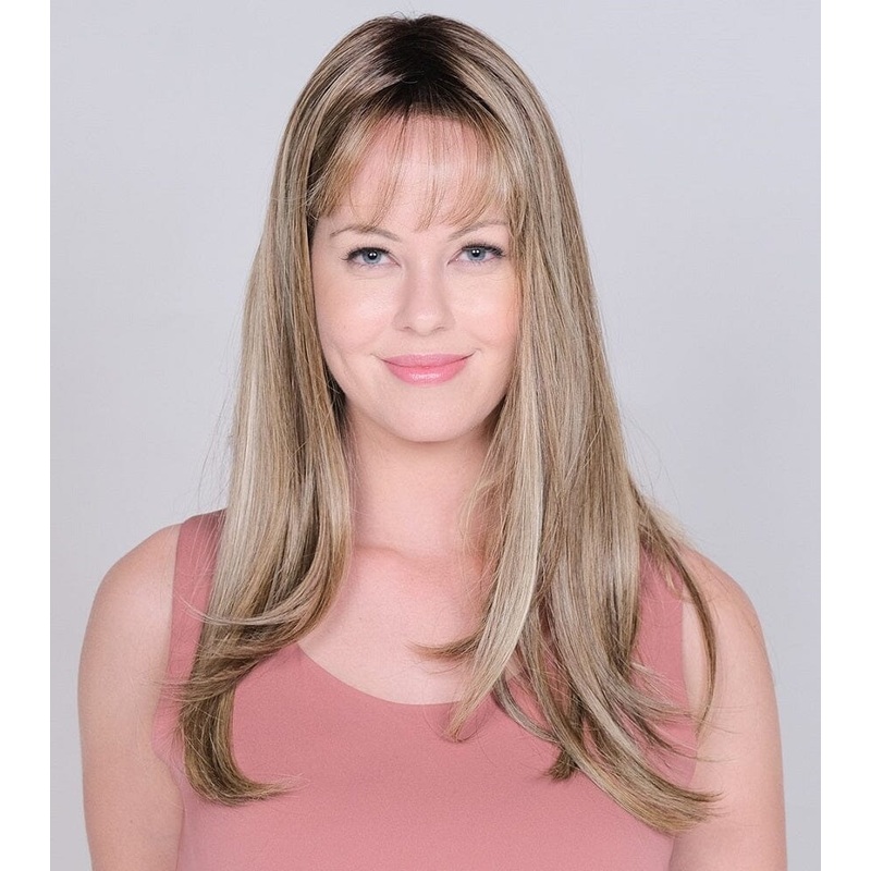 Lace Front Mono Top Bangs 19 Hairpiece by Belle Tress | Mono Part Bombshell Blonde